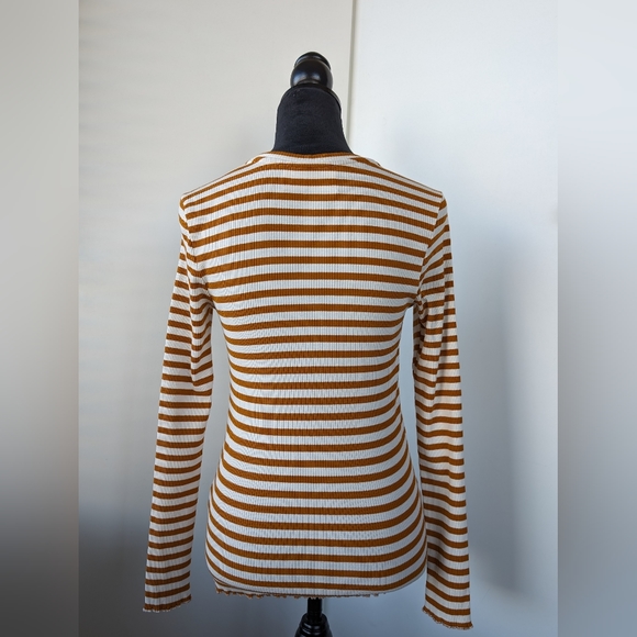 Selected/Femme Striped Long Sleeve T-shirt - Picture 4 of 14